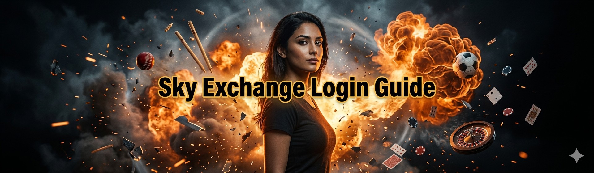 Sky Exchange login guide showing username and password fields with login button for account access