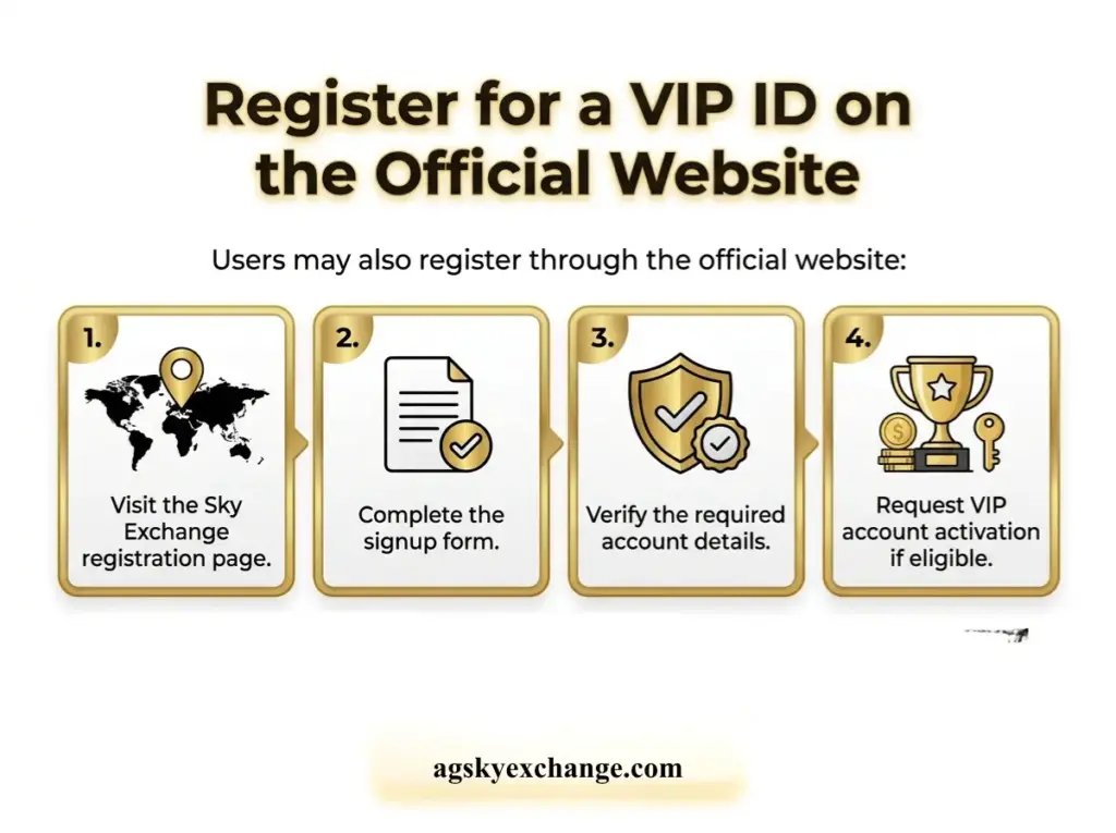 Register for a Sky Exchange VIP ID on the official website and access premium gaming features, exclusive rewards, and real-time sports updates.